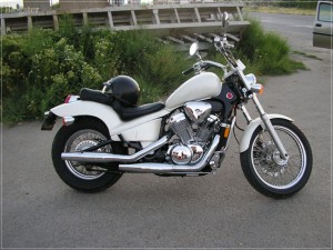 Honda Shadow on the road to Yeraskh